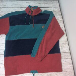 Vintage Arctic Fleece by Rucanor Color Block Fleece Sweater Size XXL